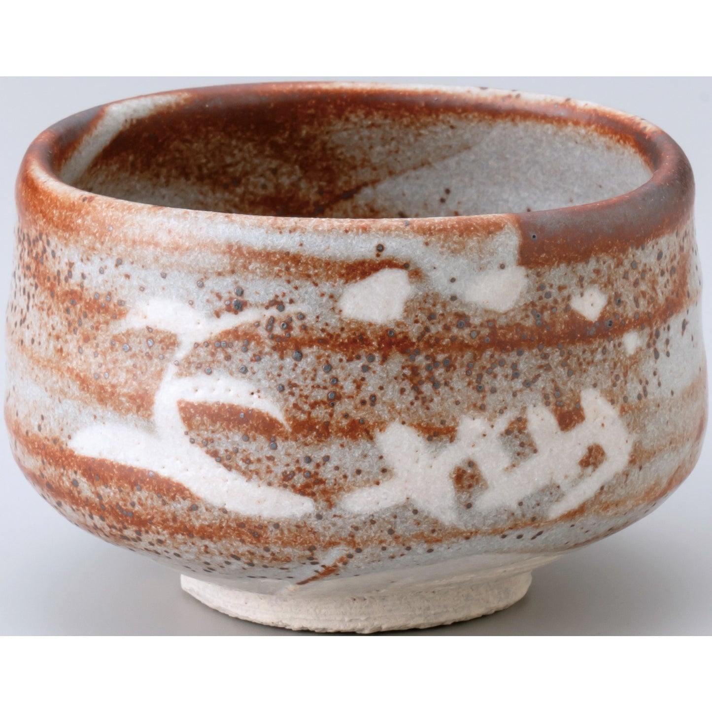 Nezumi Shino Ashi Fuka Matcha Bowl (with Chasen)