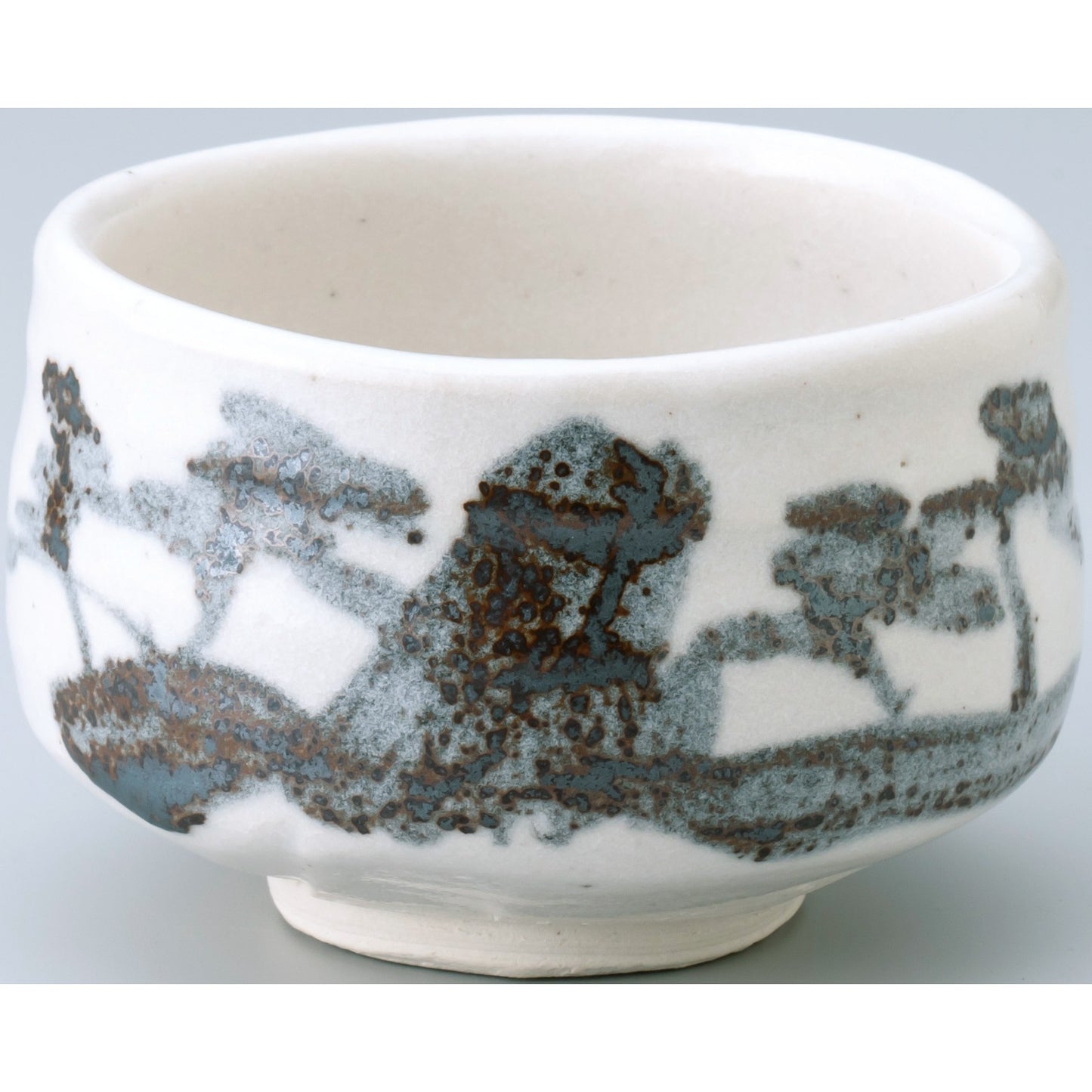 Shiro Shino Sansui Fuka Matcha Bowl (with Chasen)