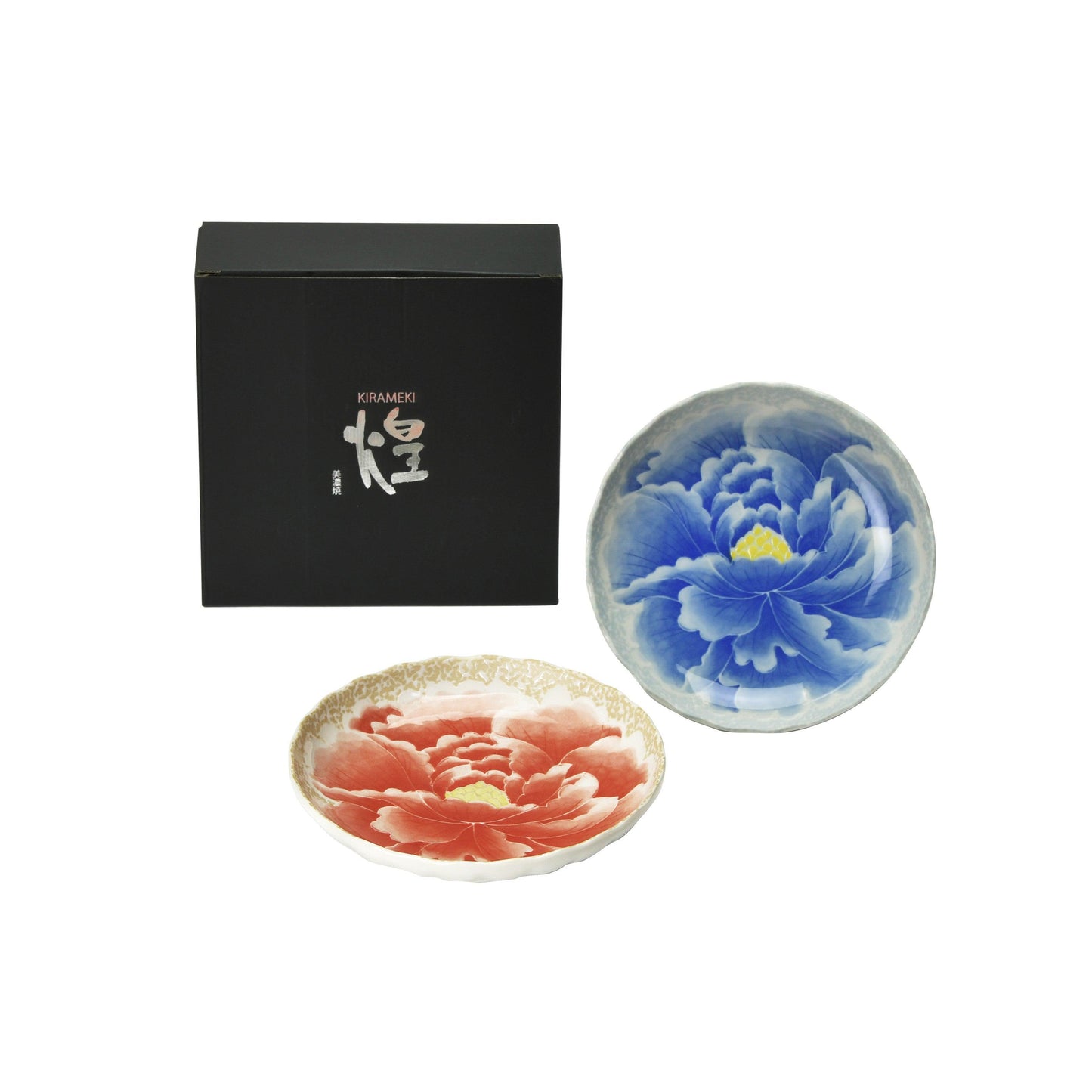 Plates (Peony / M / Pair set) - ECI Online store│One dollar 100 yen shop