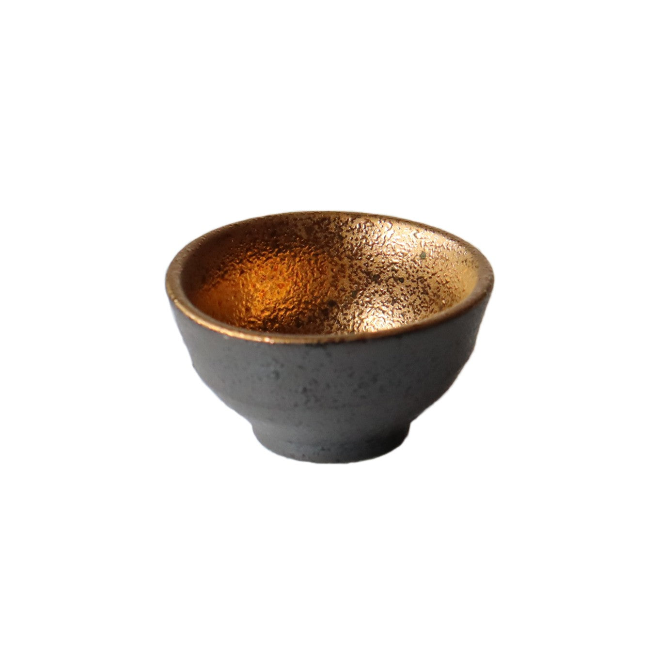 Japan gold flat sake cup