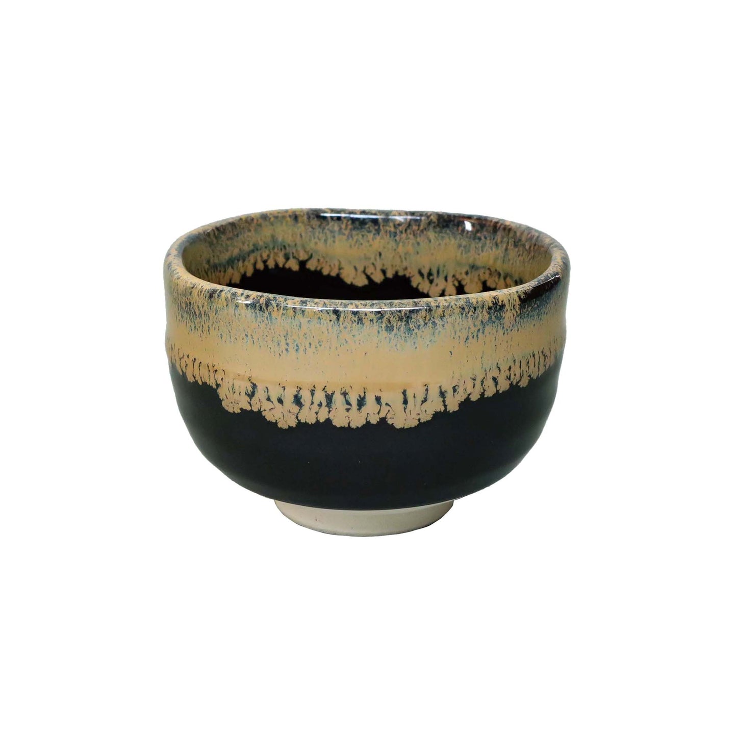 Nodate matcha kettle with tenmoku gold unofu flow