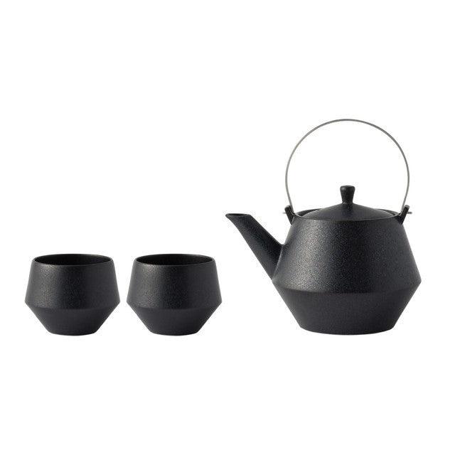 Teapot Set (Stainless / Crane Bird / Black) - ECI Online store│One dollar 100 yen shop