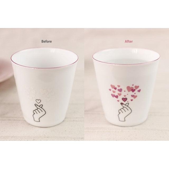 Cup (Cool changing design / Finger heart) - ECI Online store│One dollar 100 yen shop