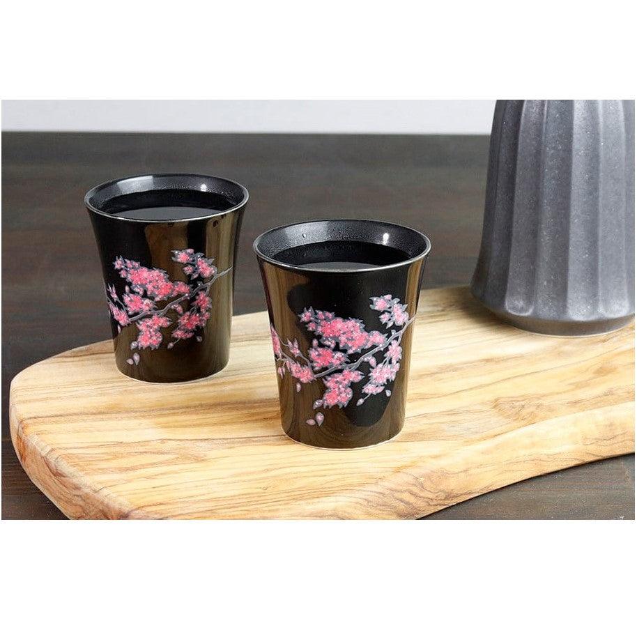 Cup (Black / Small / SAKURA / 1pc / with Box) - ECI Online store│One dollar 100 yen shop