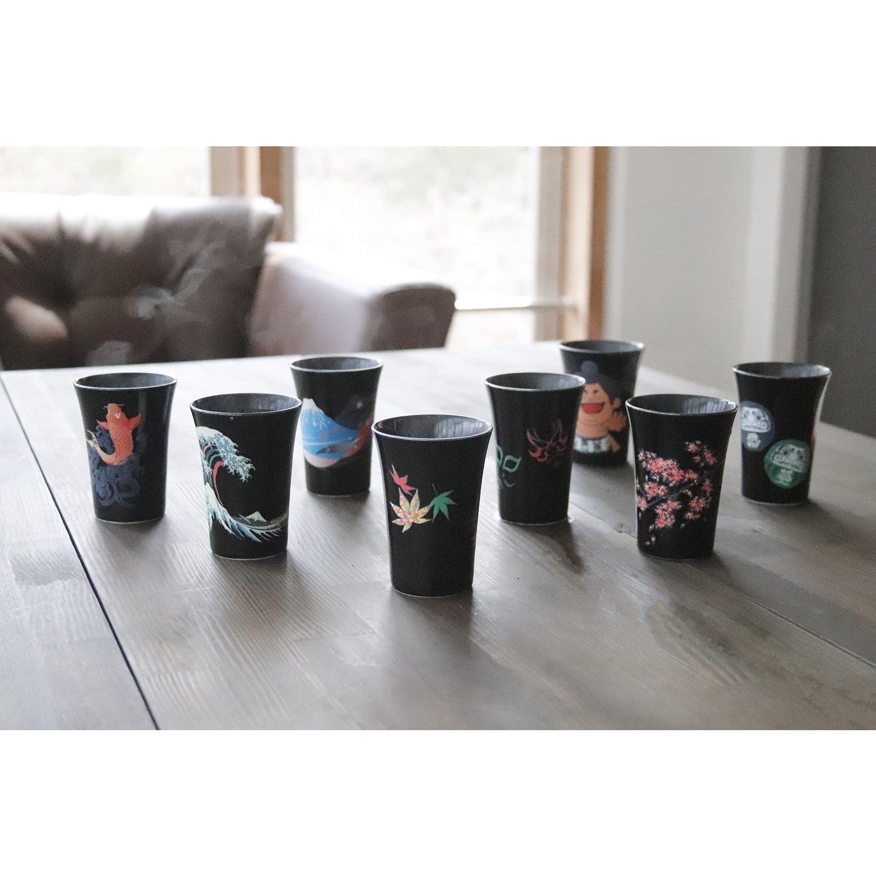 Cup Set (Black / Medium / 8pcs) - ECI Online store│One dollar 100 yen shop