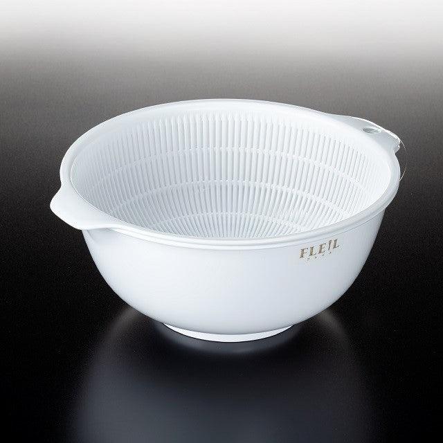 FLEIL Bowl & Colander Set (M / White) - ECI Online store│One dollar 100 yen shop