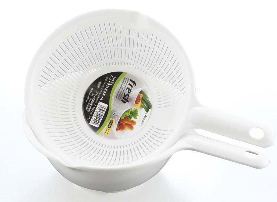 Bowl & Colander White DIA 20.1 * 29.9 * 9cm - ECI Online store│One dollar 100 yen shop