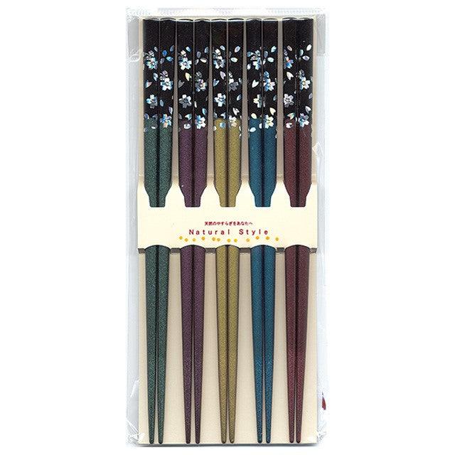Chopsticks (Silver Cherry Blossoms / 5p) - ECI Online store│One dollar 100 yen shop