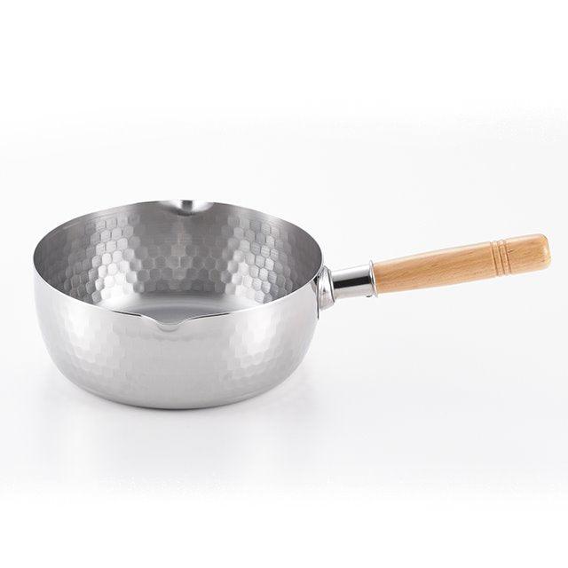 Sauce Pan (Stainless / Wood, Yukihira-style) - ECI Online store│One dollar 100 yen shop