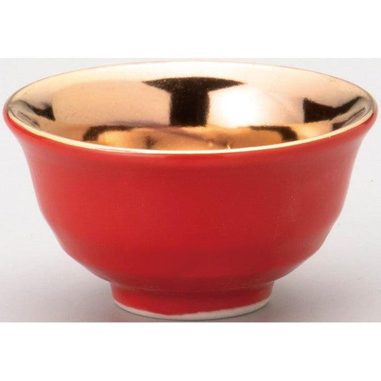 Red & Gold Sake Cup - ECI Online store│One dollar 100 yen shop