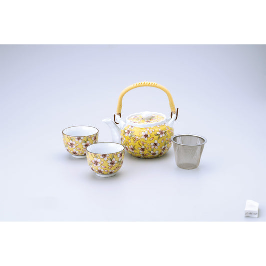 Sakura Roman Yellow Dobin-Tea Set (1:2) - ECI Online store│One dollar 100 yen shop