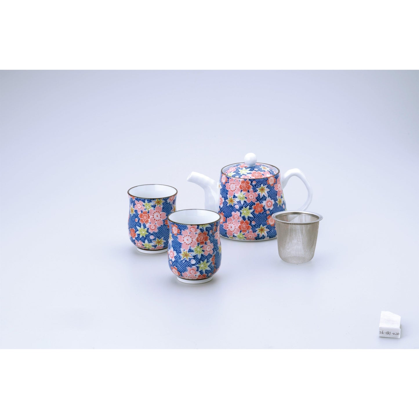 Kanoko Yuzen Blue Dobin-Tea Set (1:2) - ECI Online store│One dollar 100 yen shop