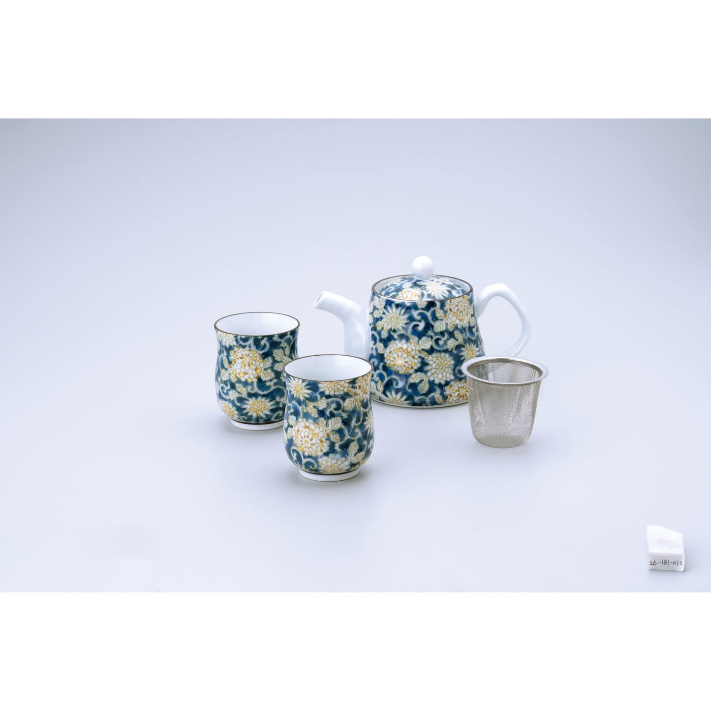 Irokarakusa Blue Dobin-Tea Set (1:2)