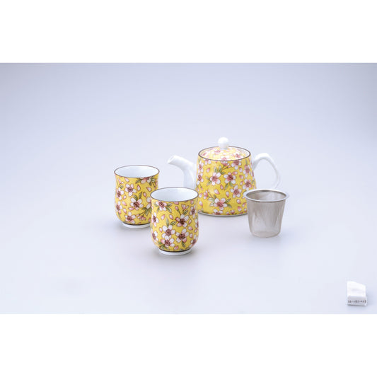 Sakura Roman Yellow Dobin-Tea Set (1:2) - ECI Online store│One dollar 100 yen shop