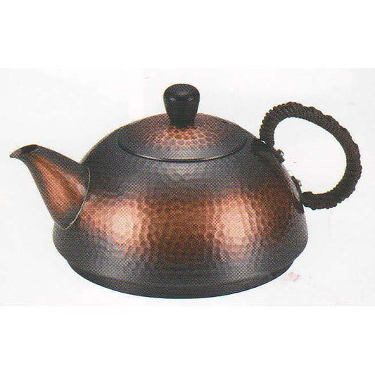 Pure red copper finish Hammer mark Cold tea pot (semi-round rear) - ECI Online store│One dollar 100 yen shop