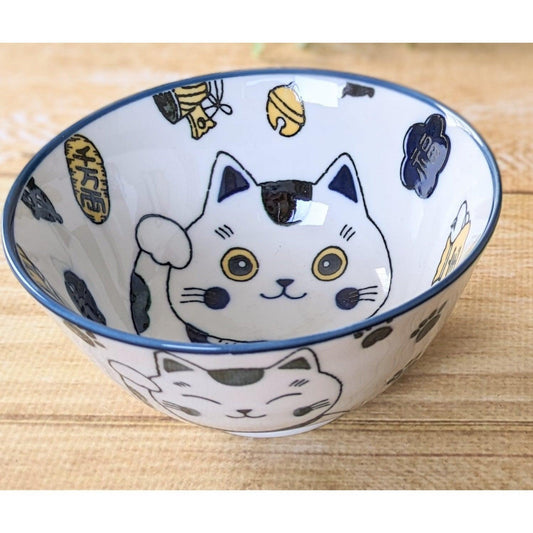 Bowls (Waving cat (for good luck) / Navy 40) - ECI Online store│One dollar 100 yen shop