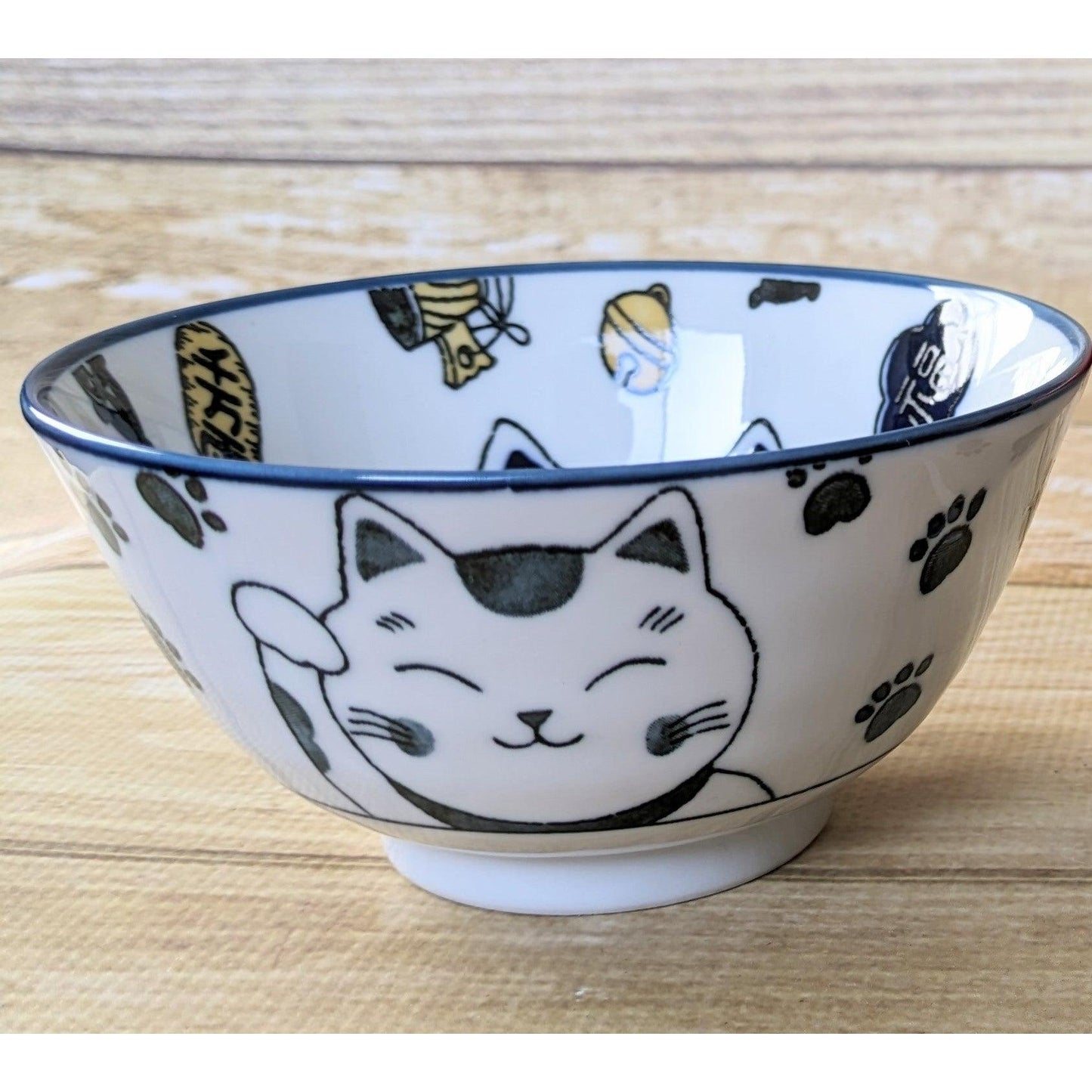 Bowls (Waving cat (for good luck) / Navy 48) - ECI Online store│One dollar 100 yen shop