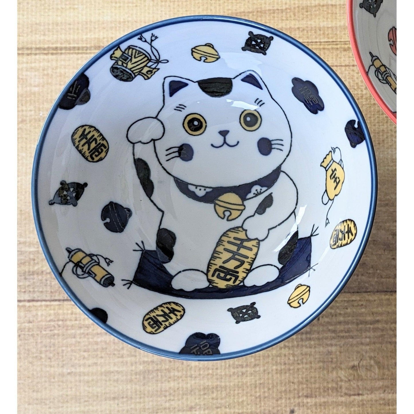 Bowls (Waving cat (for good luck) / Navy 48) - ECI Online store│One dollar 100 yen shop