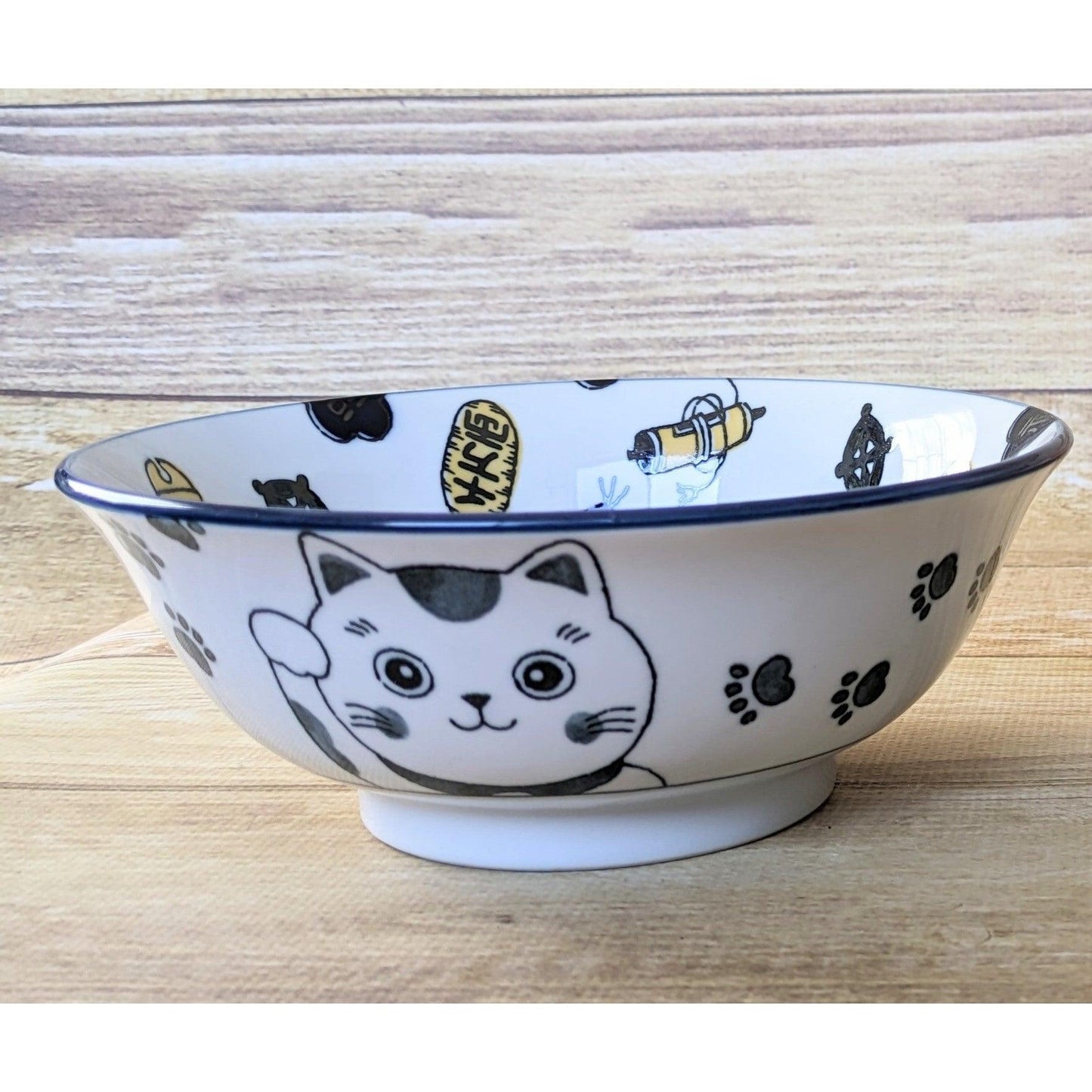 Bowls (Waving cat (for good luck) / Navy 68) - ECI Online store│One dollar 100 yen shop