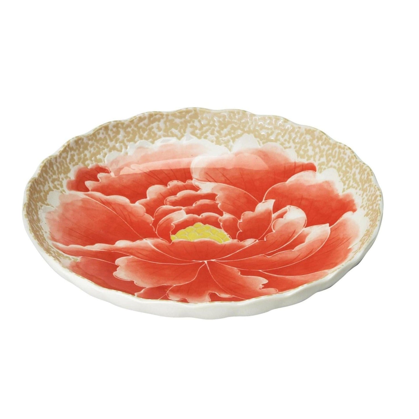 Plates (Peony / Japanese red / 8.0) - ECI Online store│One dollar 100 yen shop