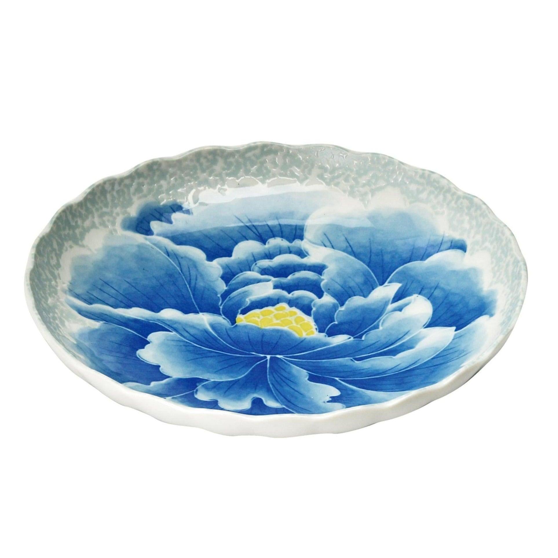 Plates (Peony / Japanese blue / 8.0) - ECI Online store│One dollar 100 yen shop