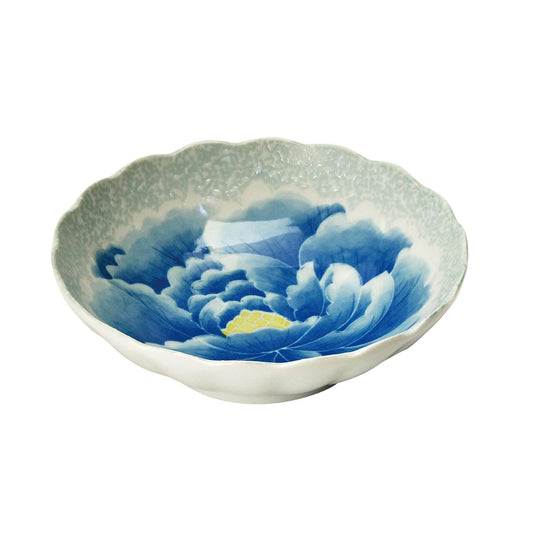 Shallow bowls (Peony / Japanese blue / 5.5) - ECI Online store│One dollar 100 yen shop