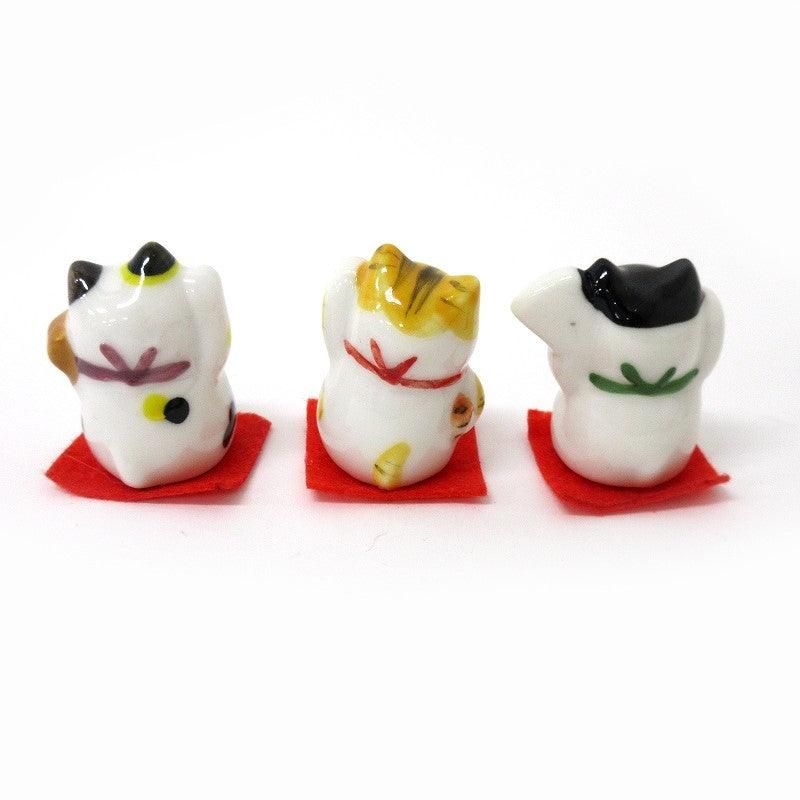 Ornaments (Pottery beckoning cat /3P set) - ECI Online store│One dollar 100 yen shop