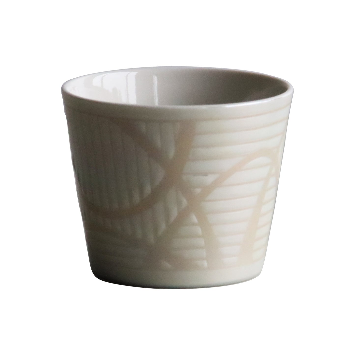 Syoji Soba Cup with a curved pattern