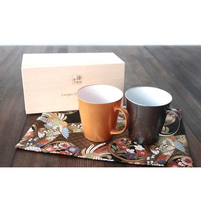 Mug Set (Lacquered Thin Porcelain / with Wood Box) - ECI Online store│One dollar 100 yen shop