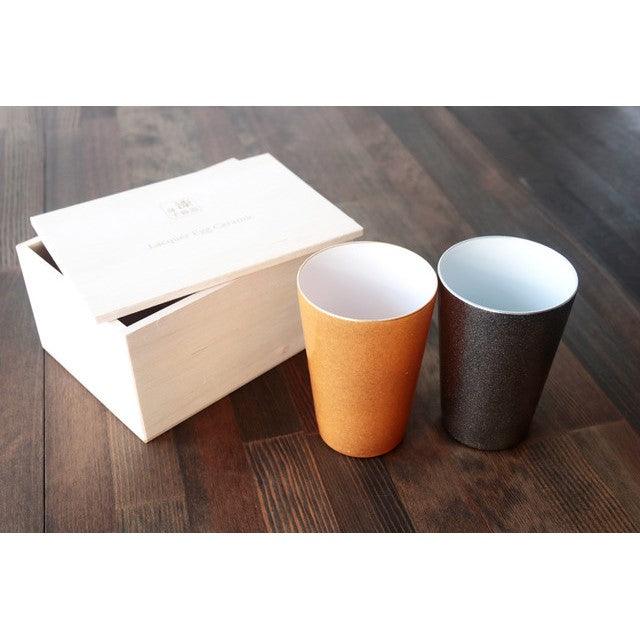 Cup Set (Lacquered Thin Porcelain / with Wood Box)