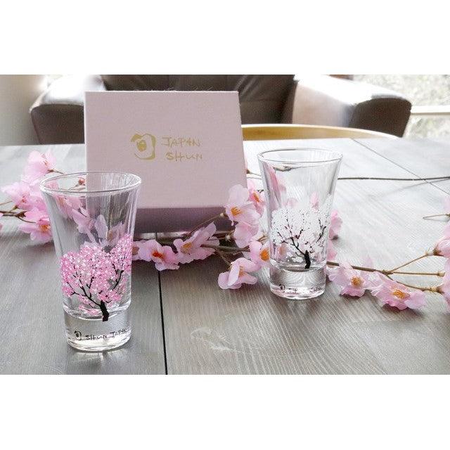 Sake Glass Set (Cool Touch SAKURA) - ECI Online store│One dollar 100 yen shop