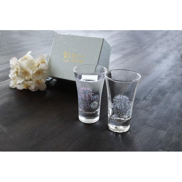 Sake Glass Set (Cool Touch HANABI) - ECI Online store│One dollar 100 yen shop