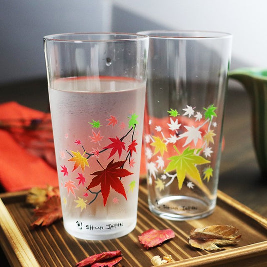 Tumbler Glass Set (Cool Touch Autumn Leaves)