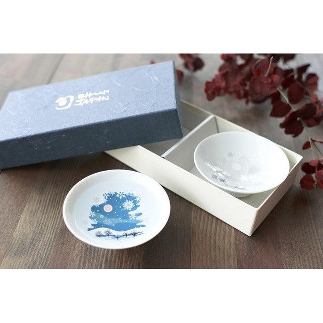 Sake Cup Set (Cool Touch Snow) - ECI Online store│One dollar 100 yen shop