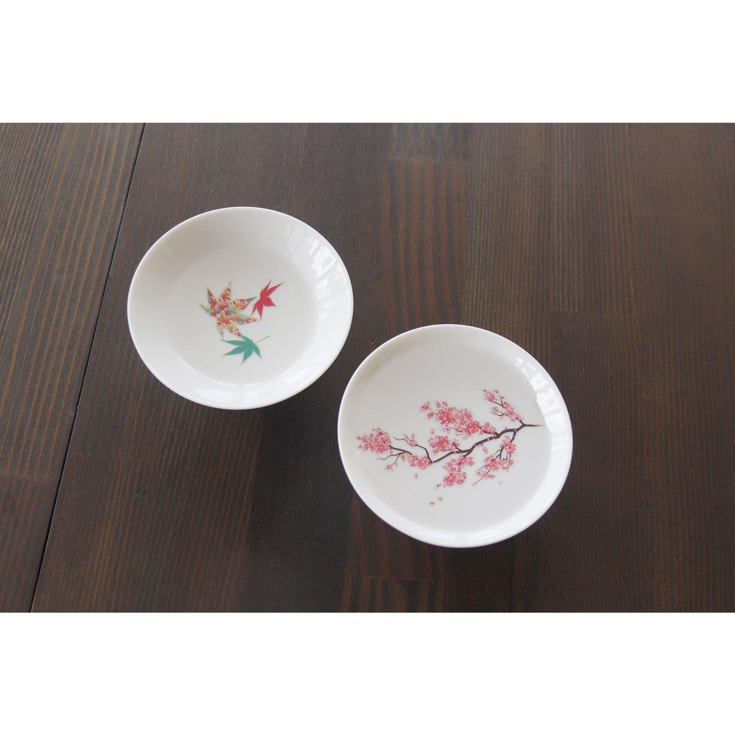 Sake Cup Set (White / SAKURA / Autumn Leaves) - ECI Online store│One dollar 100 yen shop