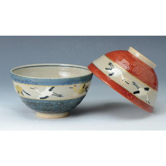 Pair rice bowls (Crane) - ECI Online store│One dollar 100 yen shop