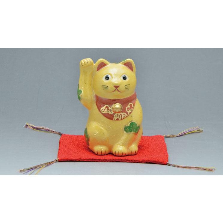 Ornament (Manekineko; beckoning cat /Yellow) - ECI Online store│One dollar 100 yen shop