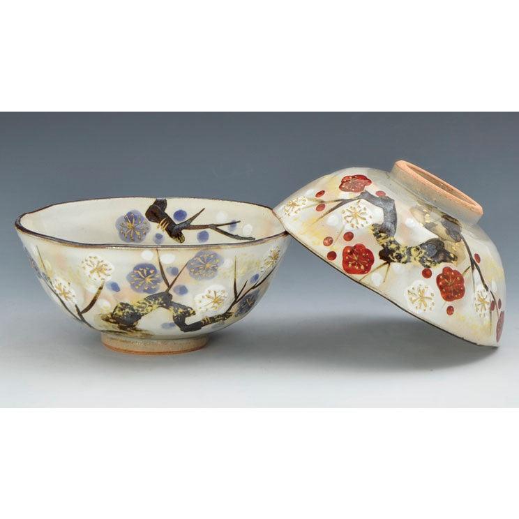 Pair rice bowls (Auspicious plum) - ECI Online store│One dollar 100 yen shop