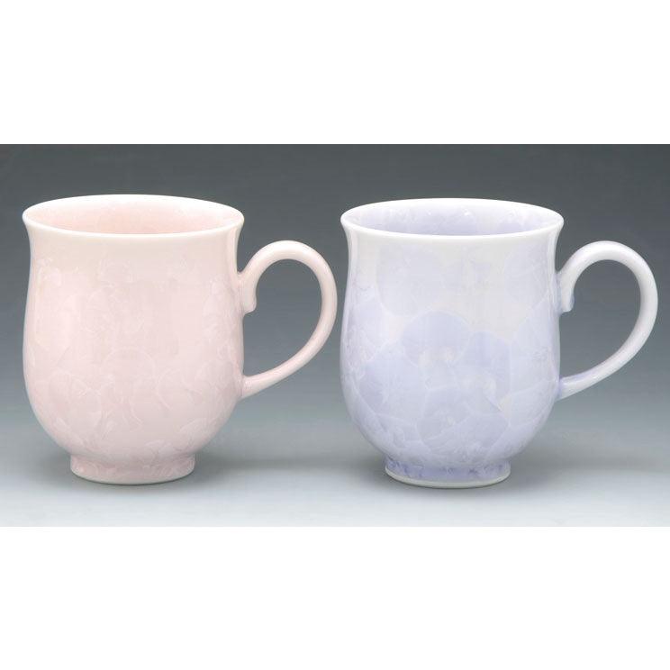 Pair mugs (Flower crystal /Pink & blue) - ECI Online store│One dollar 100 yen shop