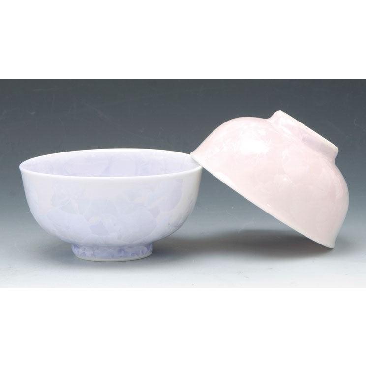 Pair rice bowls (Flower crystal /Purple & pink) - ECI Online store│One dollar 100 yen shop