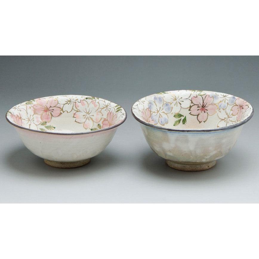 Pair rice bowls (Flower) - ECI Online store│One dollar 100 yen shop