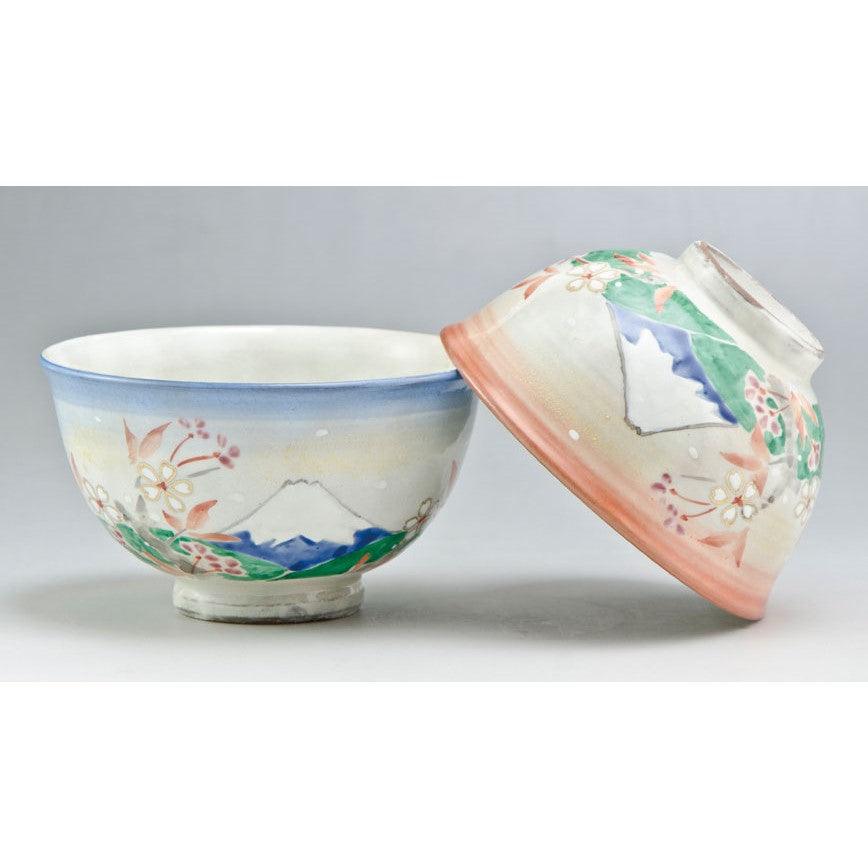 Pair rice bowls (Mt. Fuji & sakura) - ECI Online store│One dollar 100 yen shop