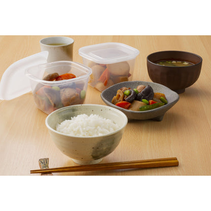 Food Container (Square * Deep / White / 430ml / 2P) - ECI Online store│One dollar 100 yen shop