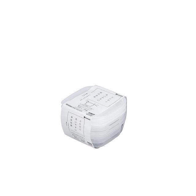 Food container (Square / 90ml * 3P / Clear White) - ECI Online store│One dollar 100 yen shop