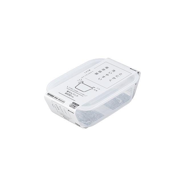 Food container (Square / 600ml / Clear White) - ECI Online store│One dollar 100 yen shop