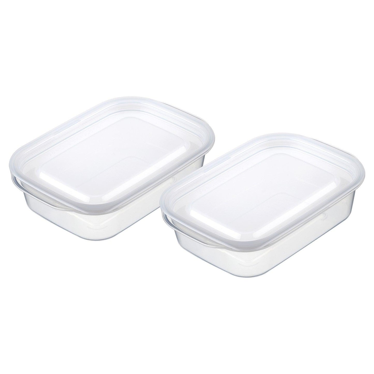 Food container (Shallow 290ml / 2P set / Clear White) - ECI Online store│One dollar 100 yen shop