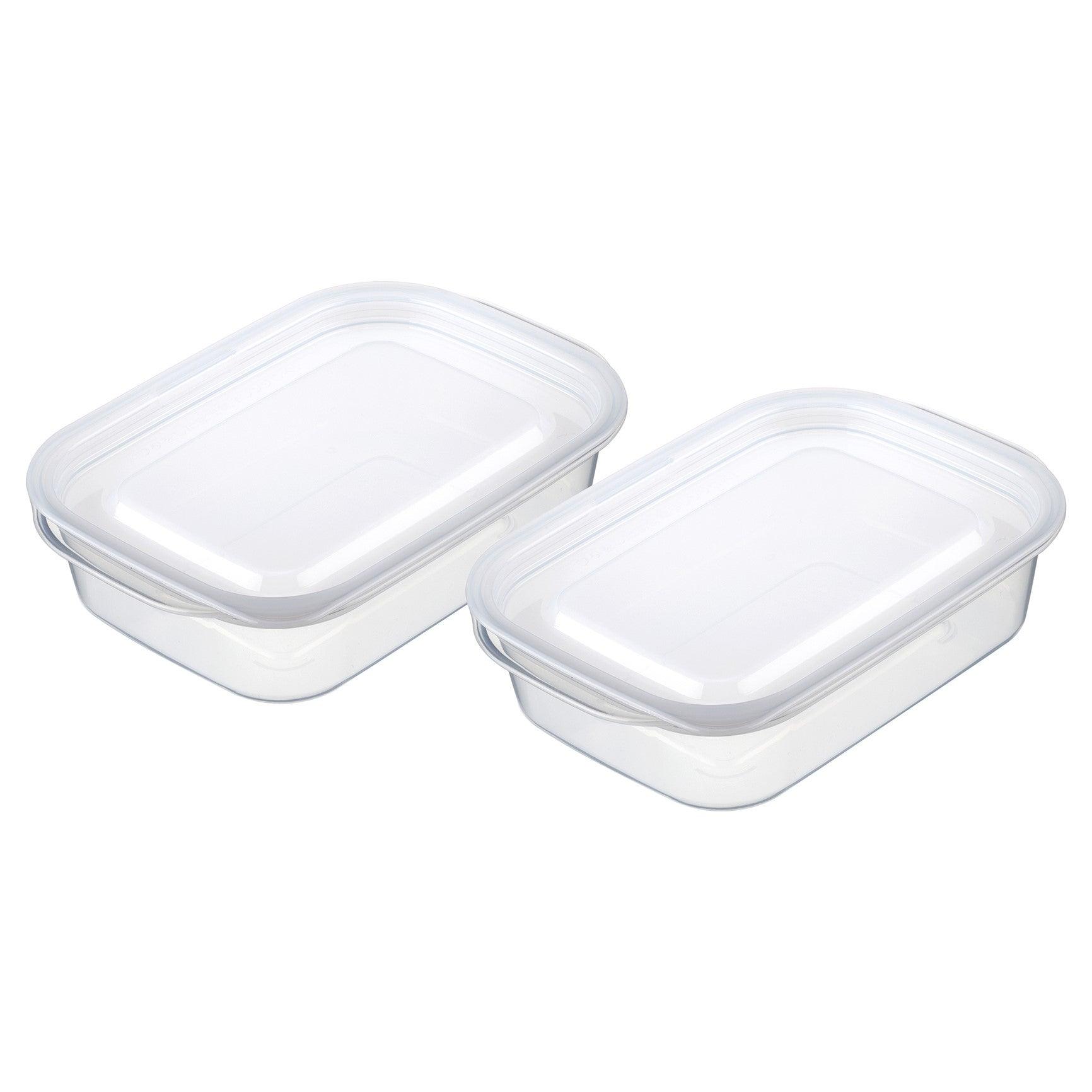 Food container (Shallow 290ml / 2P set / Clear White) - ECI Online store│One dollar 100 yen shop