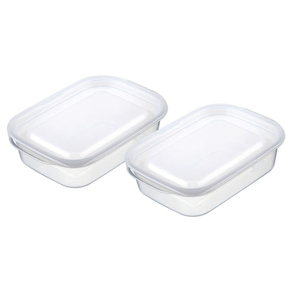 Food container (Shallow 290ml / 2P set / Clear White) - ECI Online store│One dollar 100 yen shop