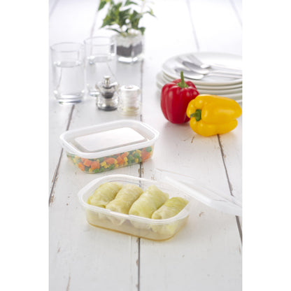 Food container (Shallow 290ml / 2P set / Clear White) - ECI Online store│One dollar 100 yen shop