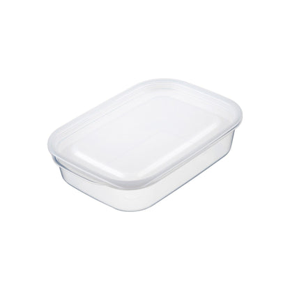 Food container (Shallow 550ml / 2P set / Clear White) - ECI Online store│One dollar 100 yen shop